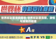 世界杯彩票竞猜哪些-世界杯彩票竞猜，激情与策略的碰撞