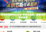 世界杯竞猜的公众号-世界杯竞猜，激情与智慧的碰撞