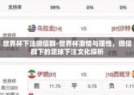 世界杯下注微信群-世界杯激情与理性，微信群下的足球下注文化探析