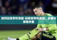 如何玩世界杯竞猜-玩转世界杯竞猜，乐趣与策略并重