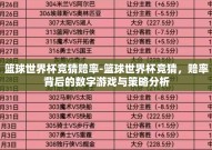 篮球世界杯竞猜赔率-篮球世界杯竞猜，赔率背后的数字游戏与策略分析