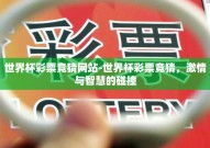 世界杯彩票竞猜网站-世界杯彩票竞猜，激情与智慧的碰撞