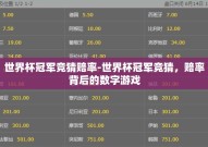 世界杯冠军竞猜赔率-世界杯冠军竞猜，赔率背后的数字游戏