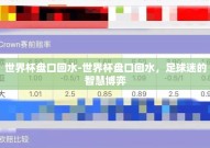 世界杯盘口回水-世界杯盘口回水，足球迷的智慧博弈