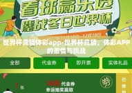 世界杯竞猜体彩app-世界杯竞猜，体彩APP的激情与挑战