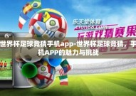 世界杯足球竞猜手机app-世界杯足球竞猜，手机APP的魅力与挑战