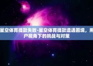 星空体育提款失败-星空体育提款遭遇困境，用户视角下的挑战与对策