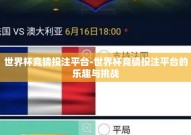 世界杯竞猜投注平台-世界杯竞猜投注平台的乐趣与挑战