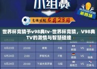 世界杯竞猜予v98典tv-世界杯竞猜，V98典TV的激情与智慧碰撞