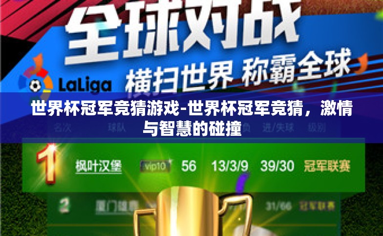 世界杯冠军竞猜游戏-世界杯冠军竞猜，激情与智慧的碰撞