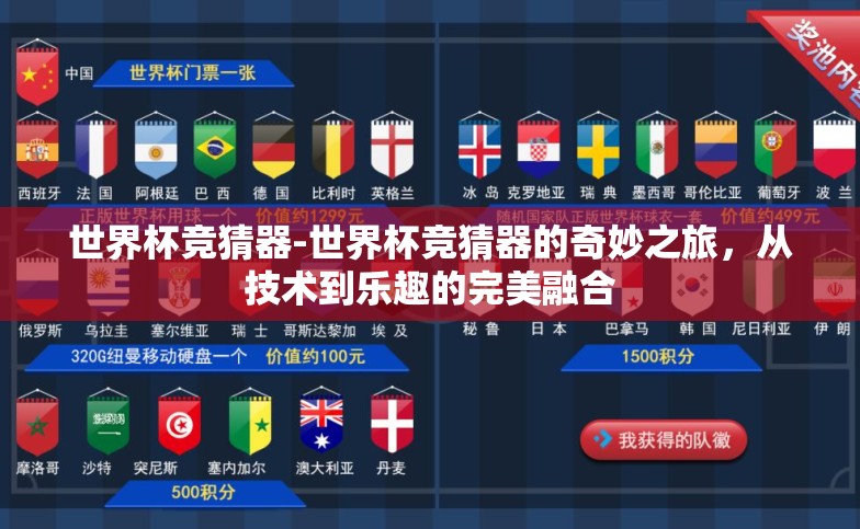 世界杯竞猜器-世界杯竞猜器的奇妙之旅，从技术到乐趣的完美融合