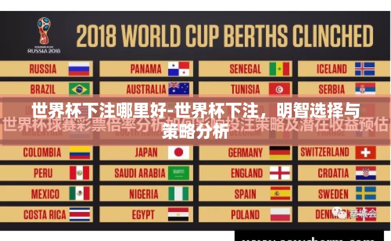 世界杯下注哪里好-世界杯下注,明智选择与策略分析 世界杯下注哪里好-世界杯下注,明智选择与策略分析