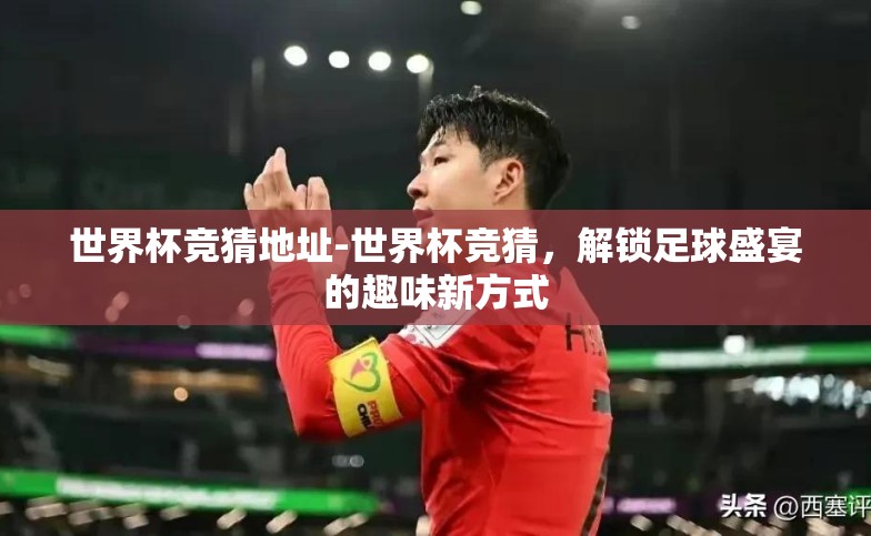 世界杯竞猜地址-世界杯竞猜,解锁足球盛宴的趣味新方式 世界杯竞猜地址-世界杯竞猜,解锁足球盛宴的趣味新方式