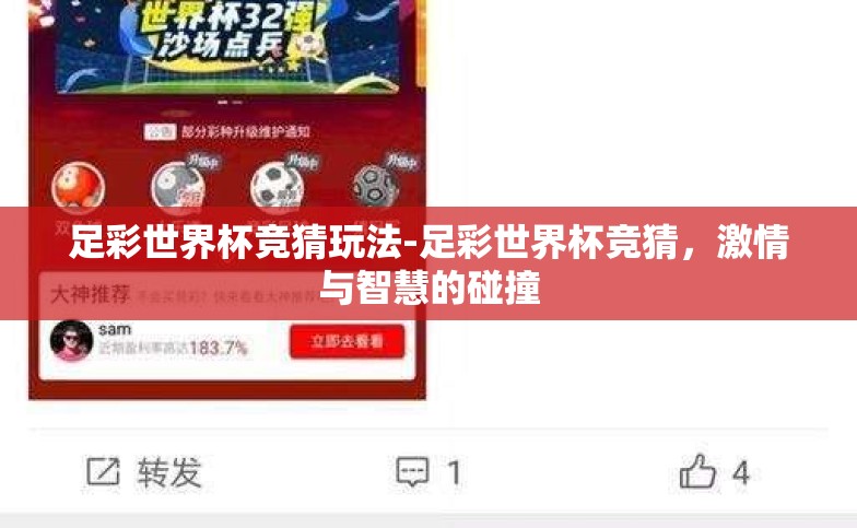 足彩世界杯竞猜玩法-足彩世界杯竞猜，激情与智慧的碰撞