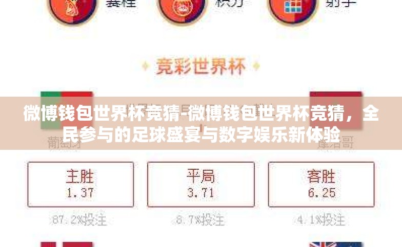 微博钱包世界杯竞猜-微博钱包世界杯竞猜,全民参与的足球盛宴与数字娱乐新体验 微博钱包世界杯竞猜-微博钱包世界杯竞猜,全民参与的足球盛宴与数字娱乐新体验
