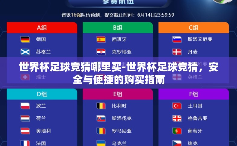 世界杯足球竞猜哪里买-世界杯足球竞猜,安全与便捷的购买指南 世界杯足球竞猜哪里买-世界杯足球竞猜,安全与便捷的购买指南