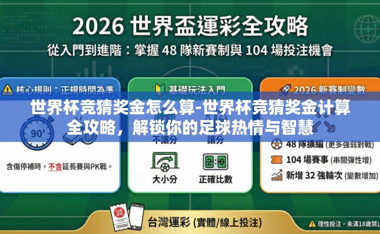 世界杯竞猜奖金怎么算-世界杯竞猜奖金计算全攻略，解锁你的足球热情与智慧