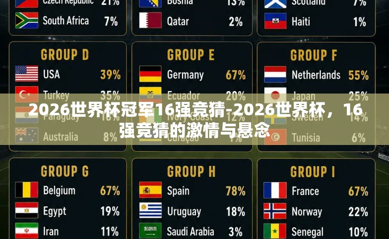 2026世界杯冠军16强竞猜-2026世界杯，16强竞猜的激情与悬念