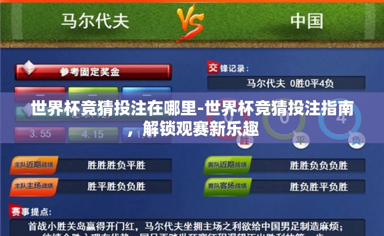 世界杯竞猜投注在哪里-世界杯竞猜投注指南，解锁观赛新乐趣
